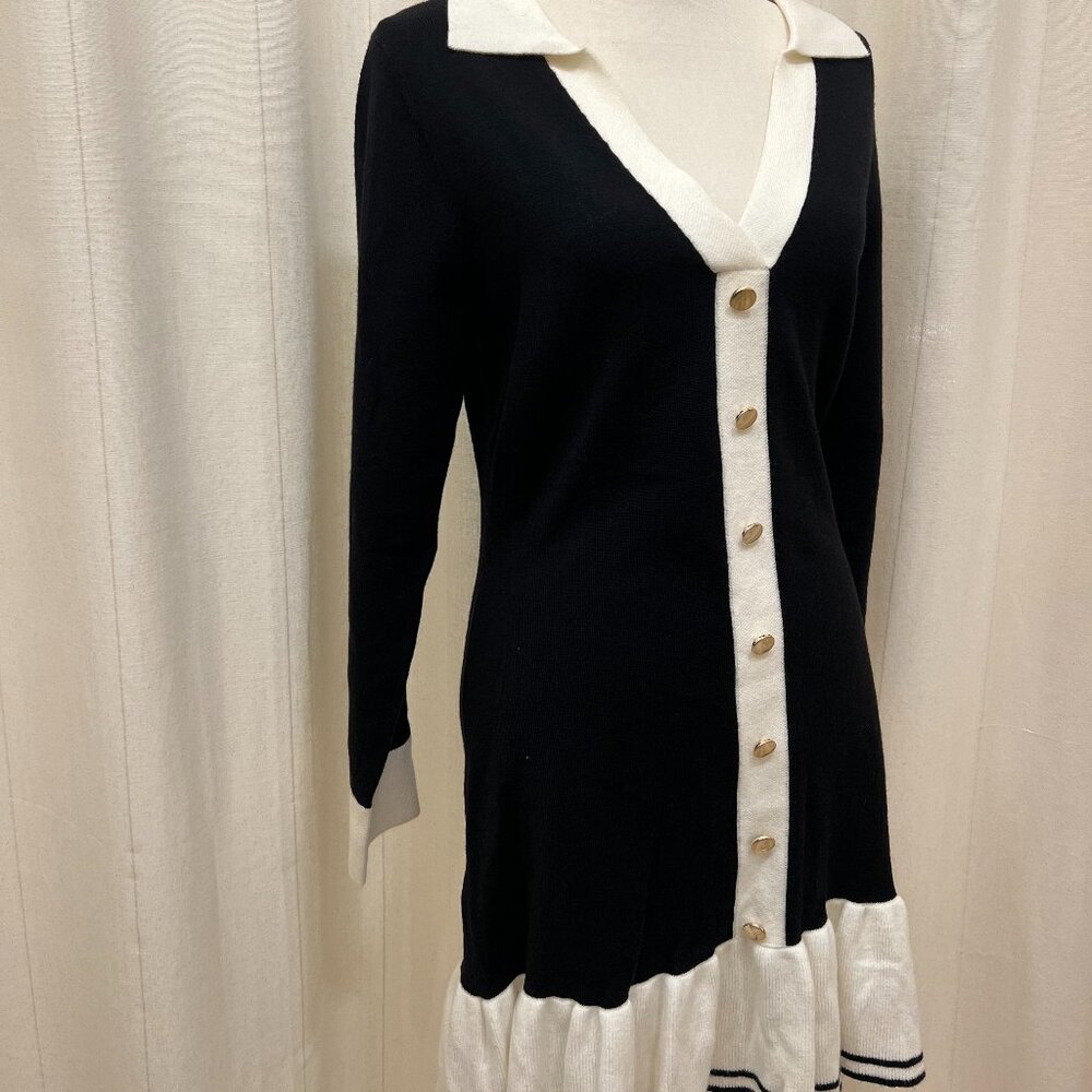 Able - Color Blocked Mini Sweater Dress